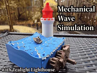 Mô Hình Sóng Cơ Học Với Ngọn Hải Đăng Và Thuyền