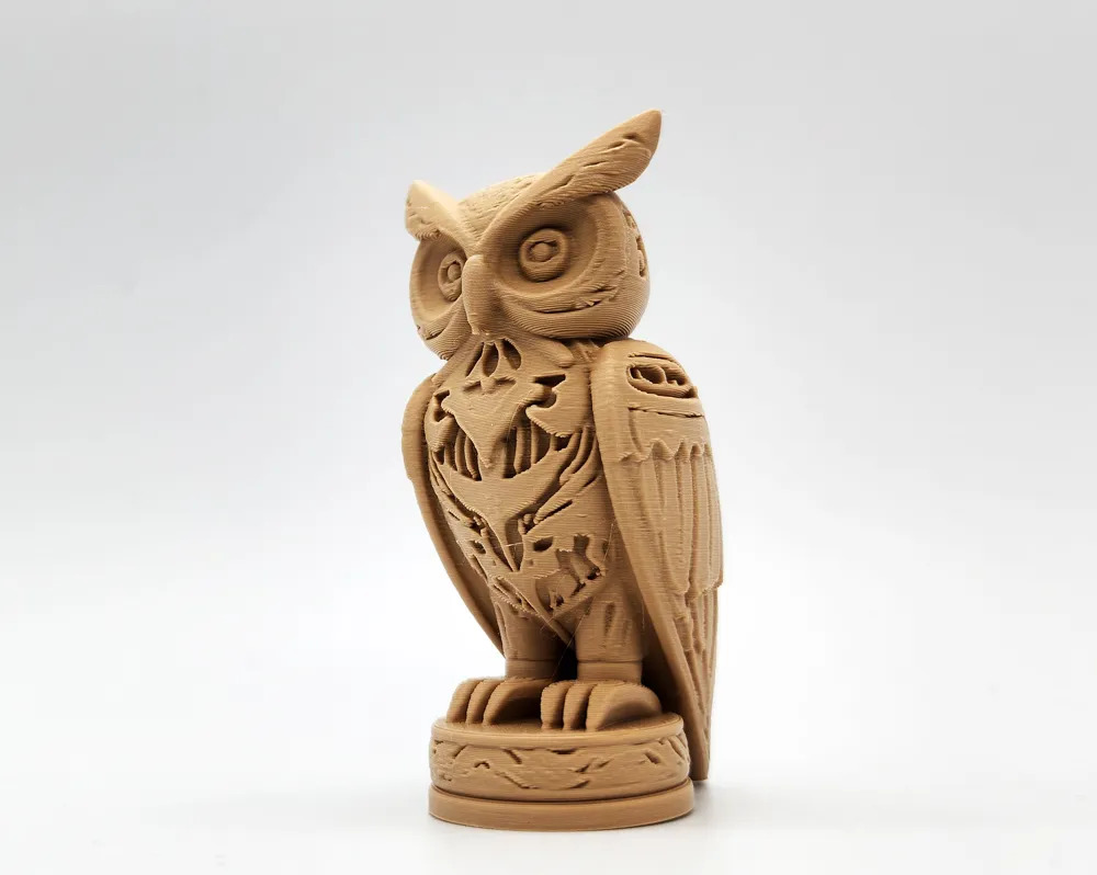 Cú Totem Khắc Gỗ