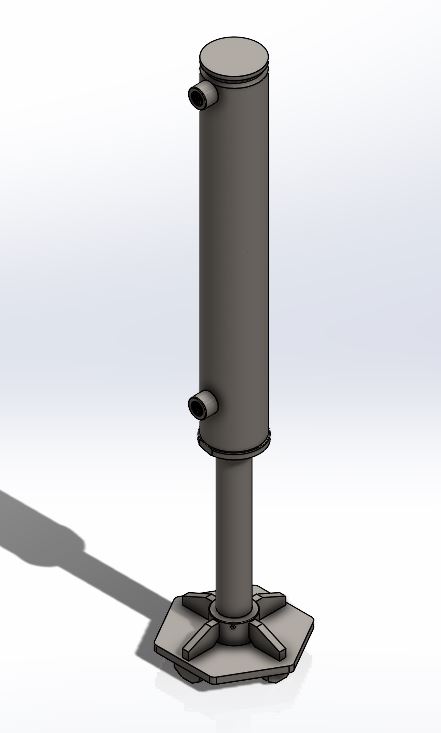 Bản vẽ 3D Xy lanh thủy lực ROD 55 TUBE 75 STOKE 500 mmv(TL 06)