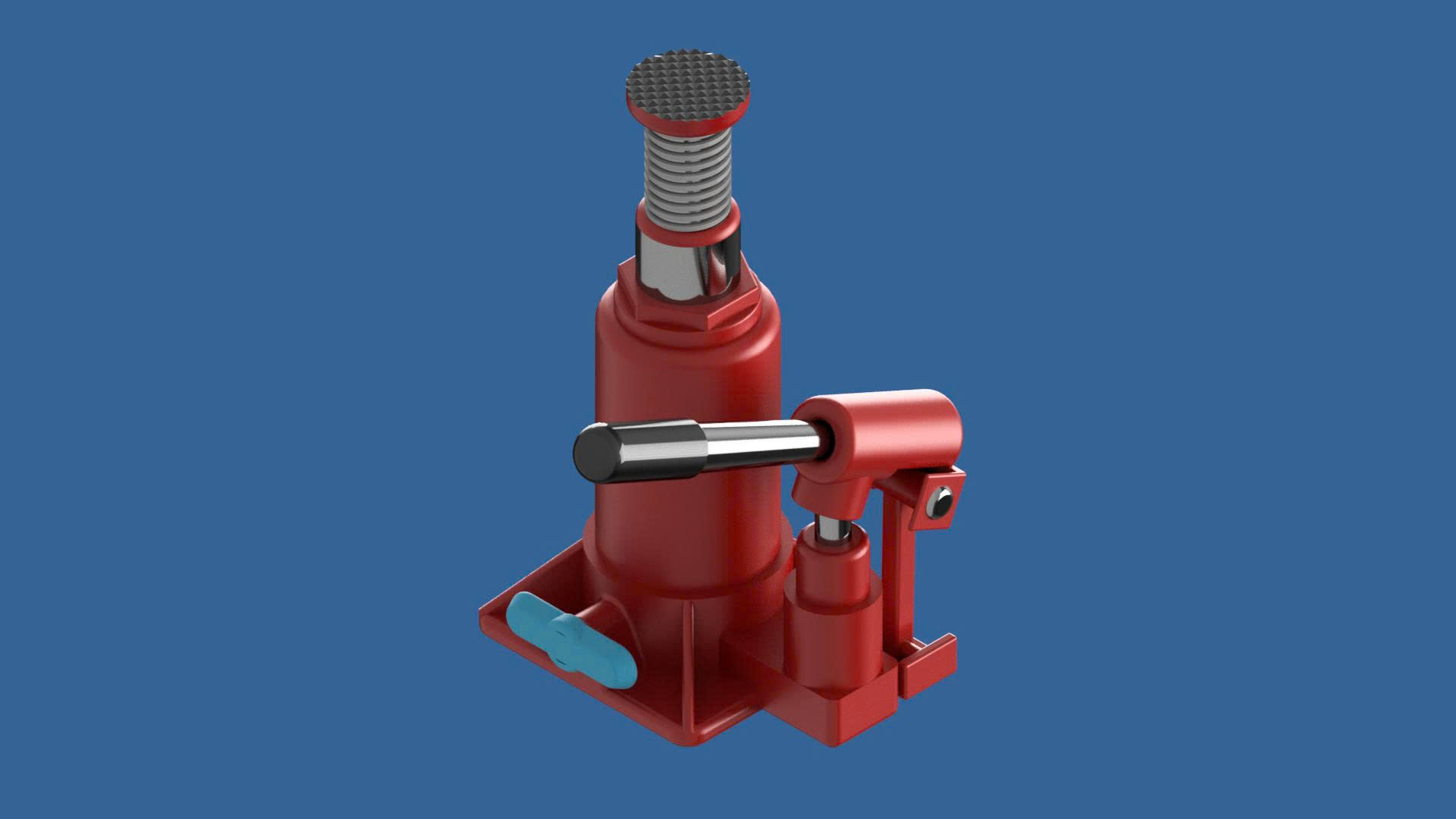 Bản vẽ 3D Kích thủy lực dạng chai (10 tấn) (TL 028)