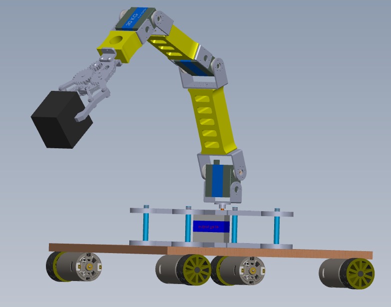 BẢN VE 3D TAY GẮP, CÁNH TAY ROBOT Cánh tay Robot 5 Bậc Tự do (CN 03)