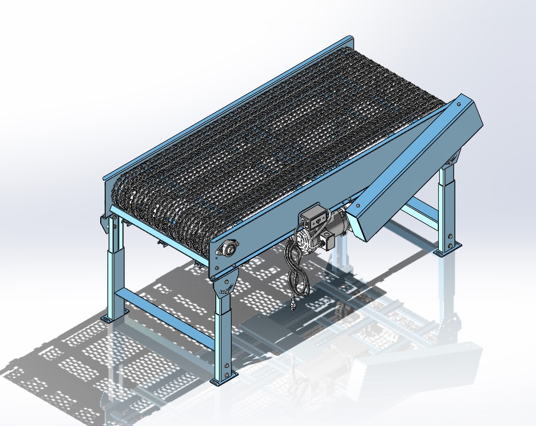 BẢN VE 3D BĂNG TẢI Steel Mesh Belt Conveyor (CN 030)