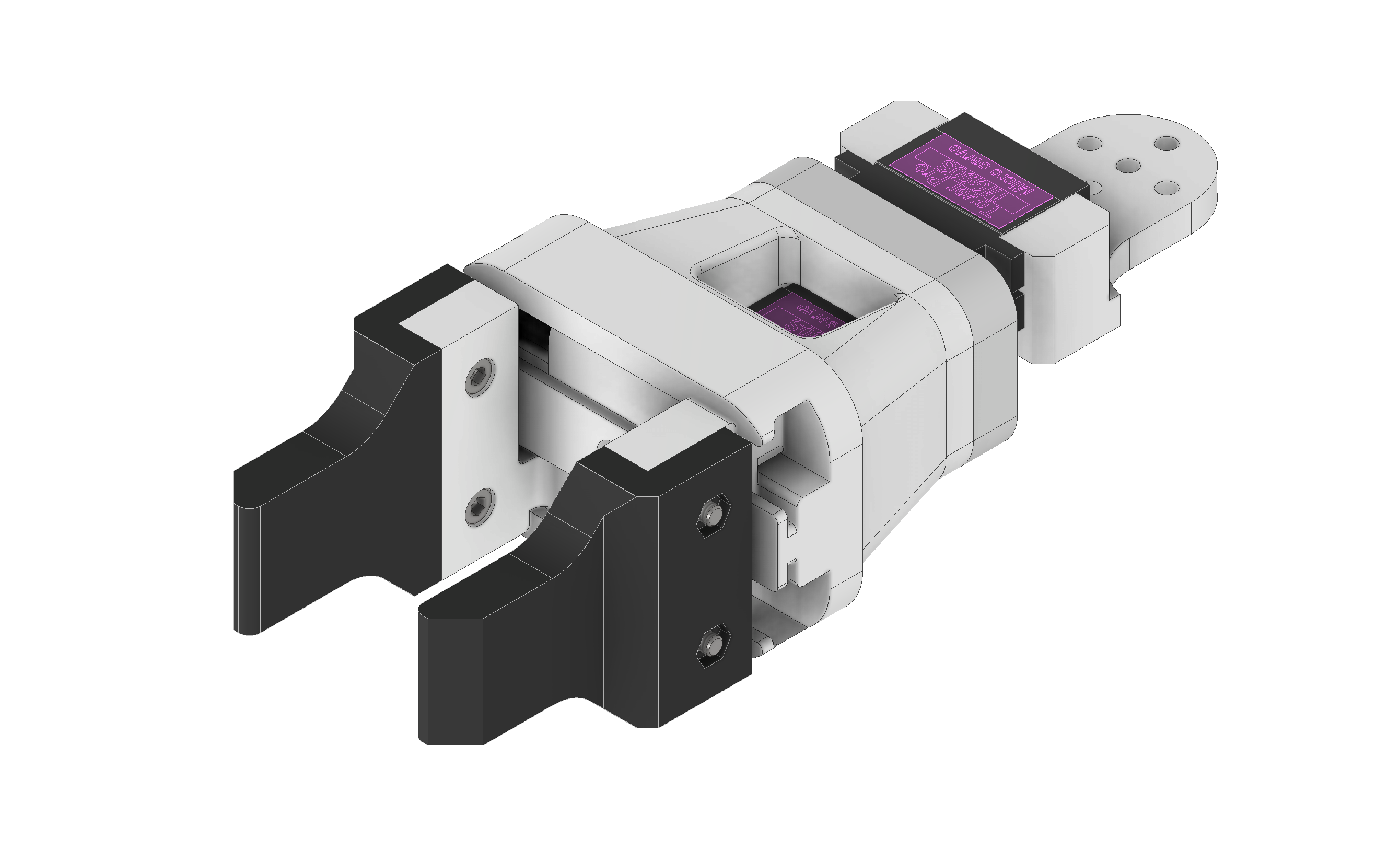 BẢN VE 3D TAY GẮP, CÁNH TAY ROBOT Tay gắp song song MG09s (CK 031)