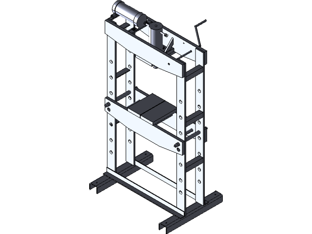Bản vẽ 3D Máy ép thủy lực 30 tấn (TL 037)