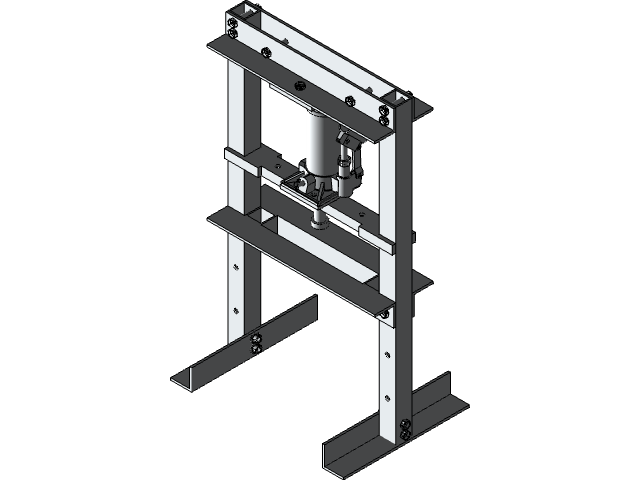 Bản vẽ 3D máy ép thủy lực (TL 048)