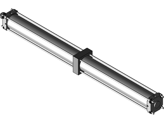 Bản vẽ 3D Xy lanh khí nén 100 X 1300  (CDA2B100-1300Z) TL 068)