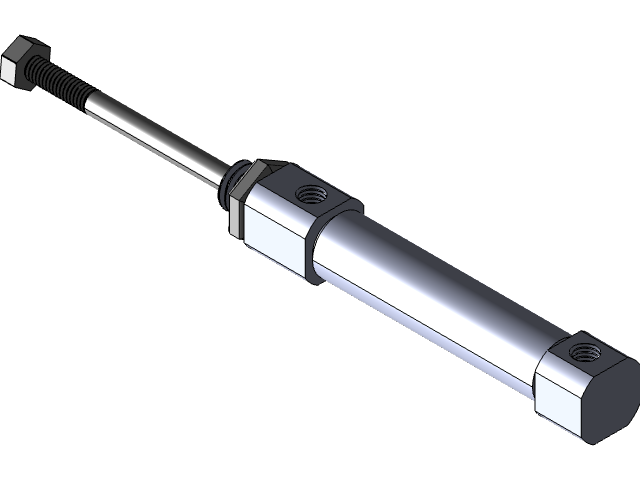 Bản vẽ 3D Xilanh khí nén CDJ2B-25-10 (TL 071)