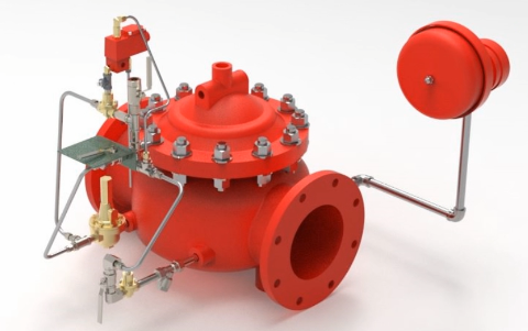 Bản vẽ 3D Van xả tràn 8 inch (TL 0100)