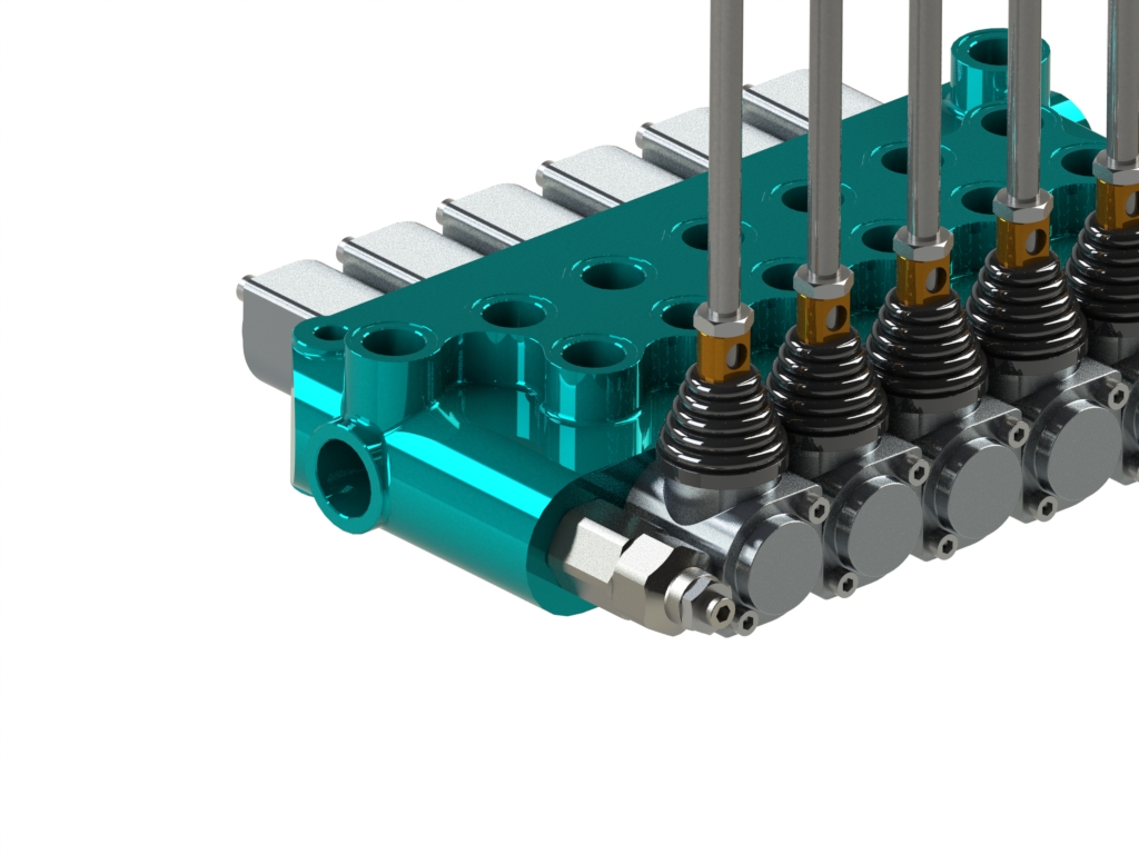 Bản vẽ 3D Van điều khiển hướng thủy lực BM70-6 (TL 097)