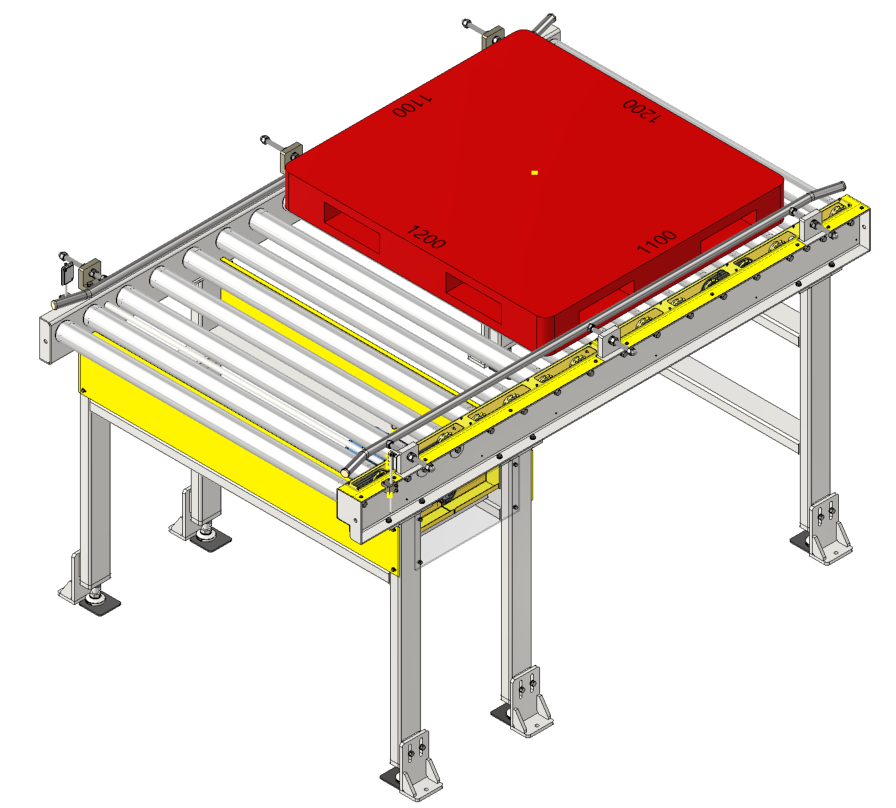 BẢN VE 3D BĂNG TẢI Roller Conveyor for Palet (Width 1200mm x 1500kg) (CN 036)