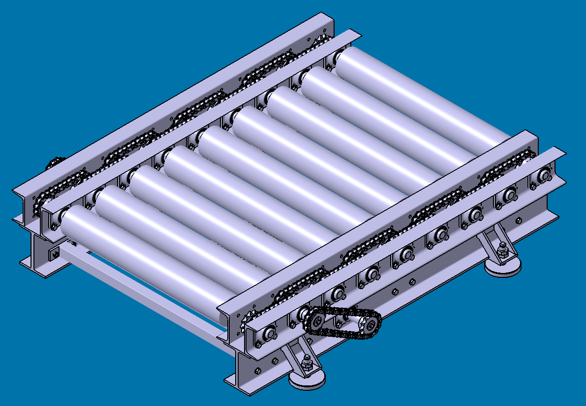 BẢN VE 3D BĂNG TẢI Roller Conveyor (CN 047)