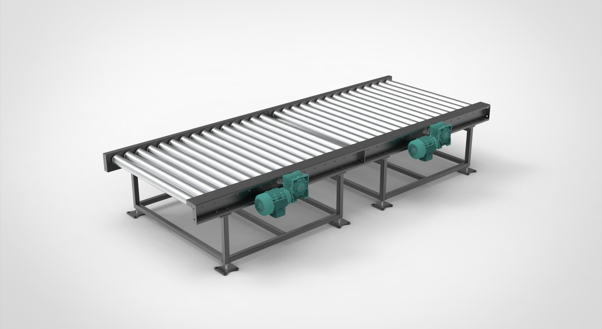 BẢN VE 3D BĂNG TẢI Heavy-Duty Motorized Roller Conveyor System (CN 051)