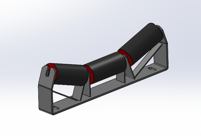 BẢN VE 3D BĂNG TẢI Parametric troughing Station (SolidWorks) – Angle & Belt Width Configurable (CN 054)