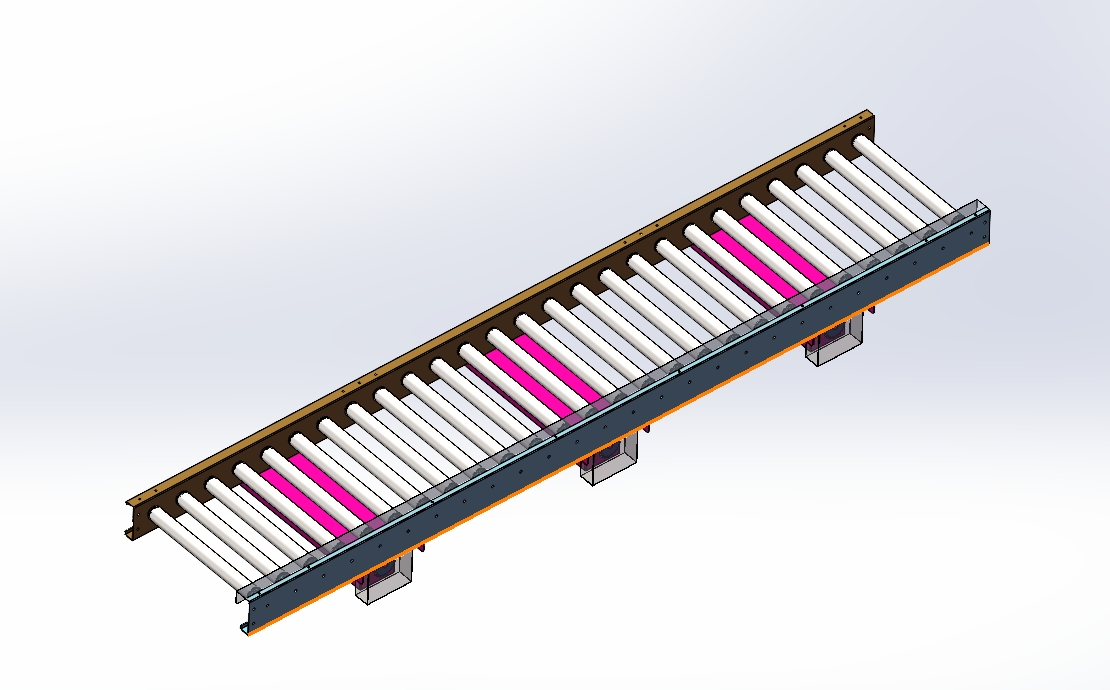BẢN VE 3D BĂNG TẢI Roller conveyor (CN 065)