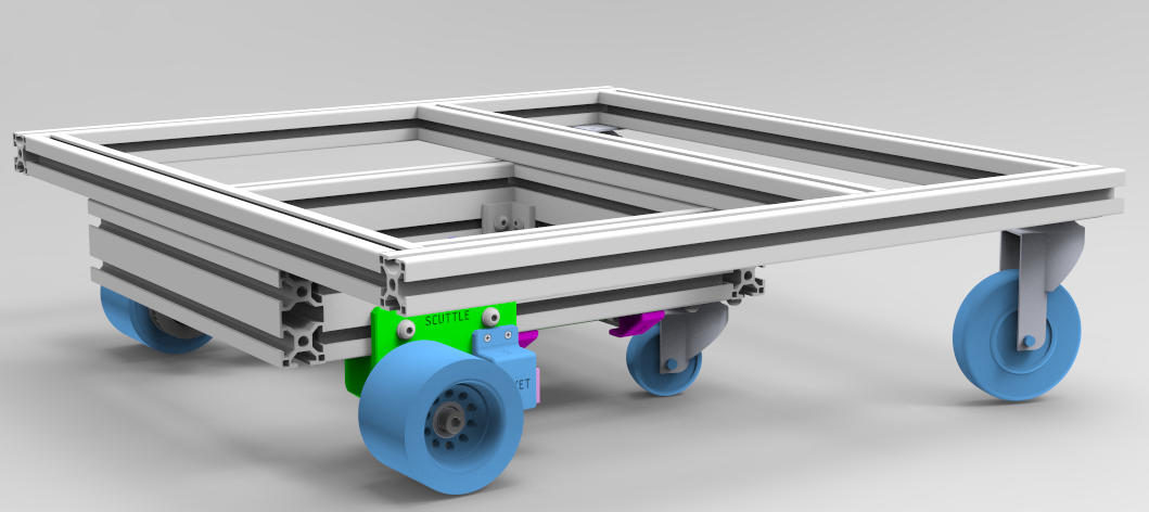 BẢN VẼ 3D XE AGV Scuttle Robot 100k with Frame (CN 099)