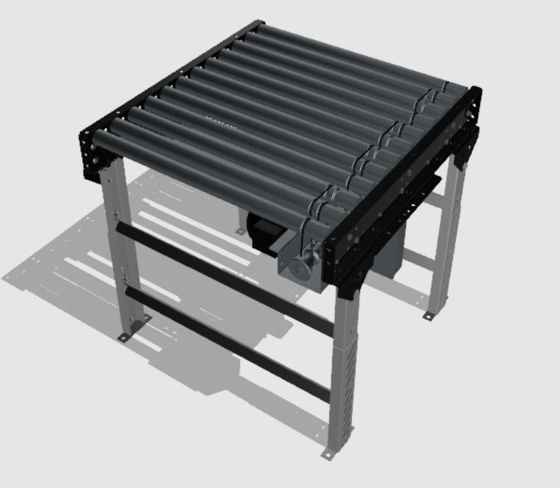 BẢN VE 3D BĂNG TẢI Motorized Roller Conveyor - 35" Overall Width, 3 Ft Long (CN 077)