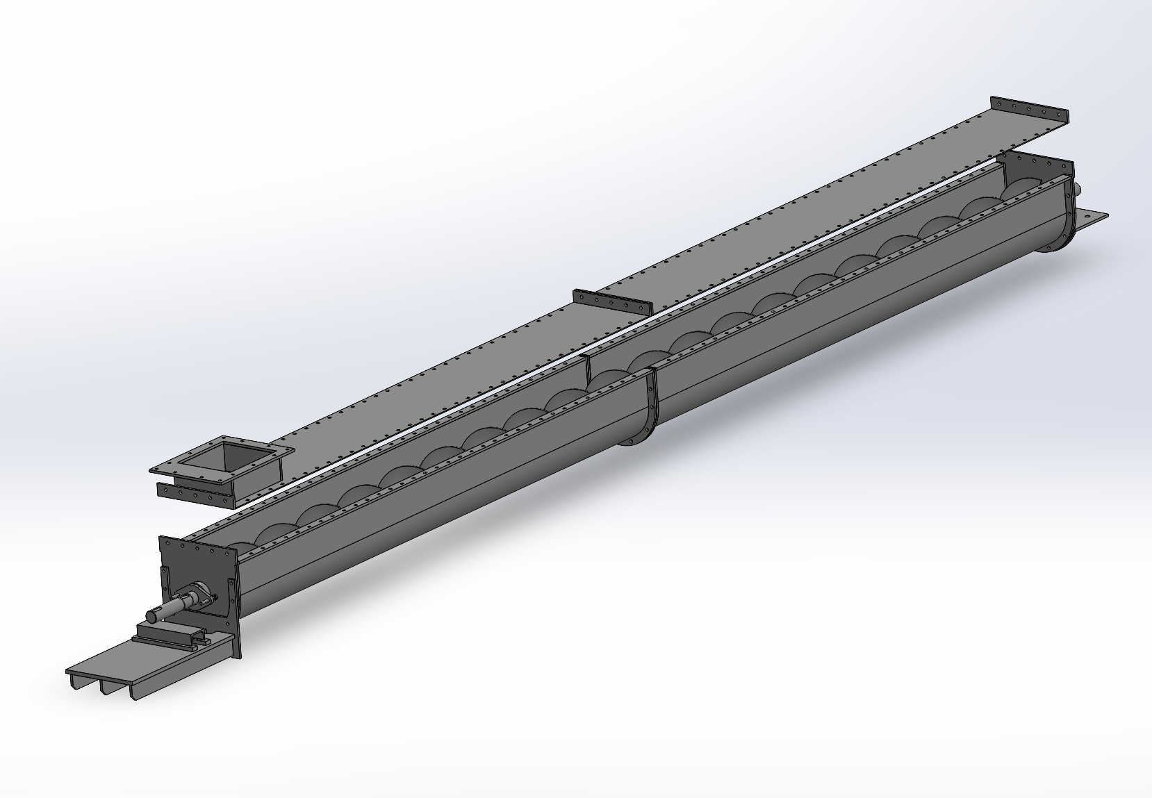 Vít tải (hoặc Băng tải vít) đường kính 240 mm với 1 cửa nhập liệuScrew Conveyor Ø240 with 1 Input (CN 228)