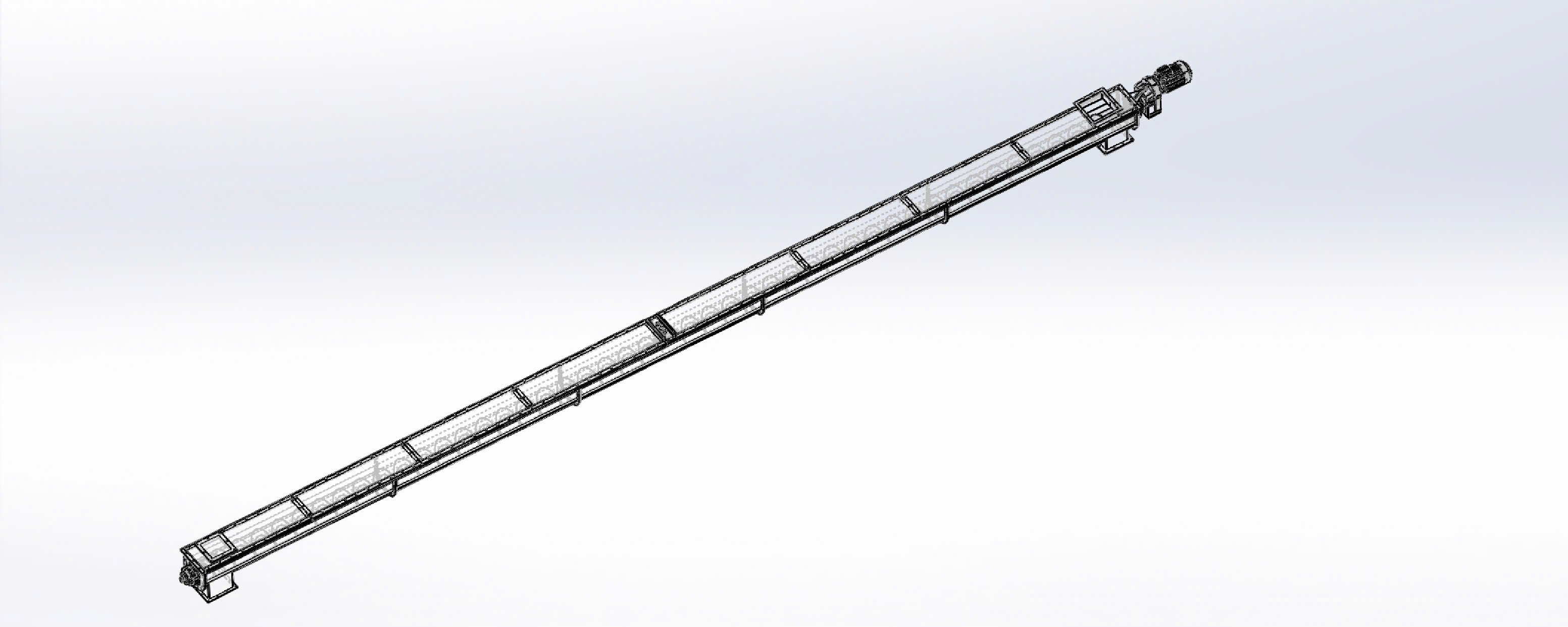 Vít tải loại chữ U, đường kính 277 mm, chiều dài 12.672 mm Diameter 277 x length 12.672 mm U-type Screw Conveyor (CN 226)
