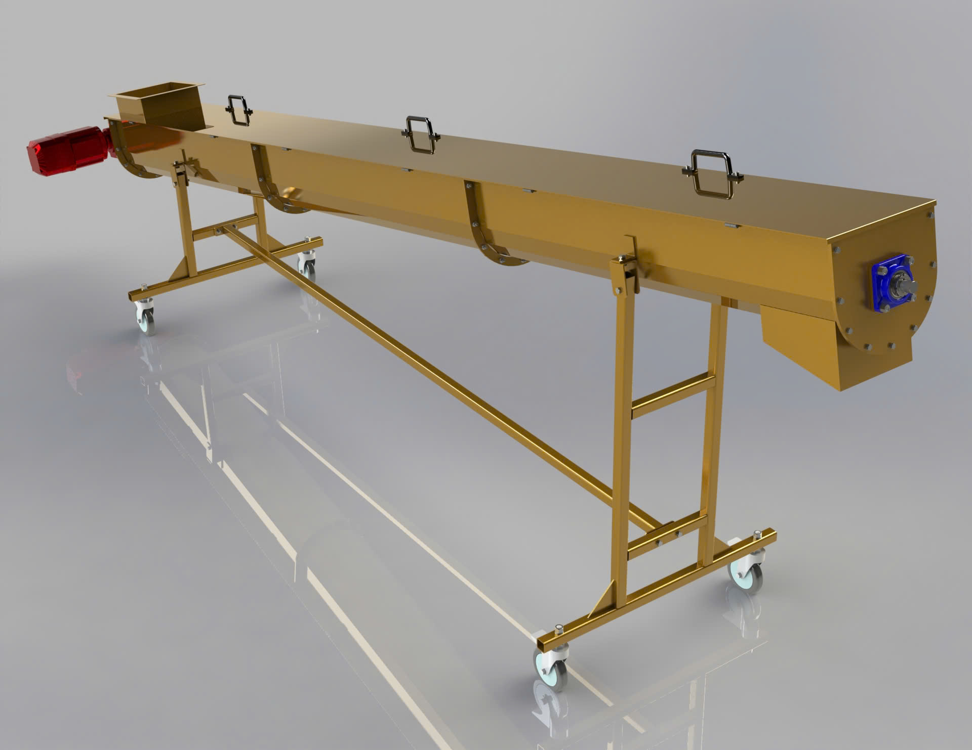 Vít tải vận chuyển vật liệu rời (file .STEP) Bulk Material Screw Conveyor (CN 245)