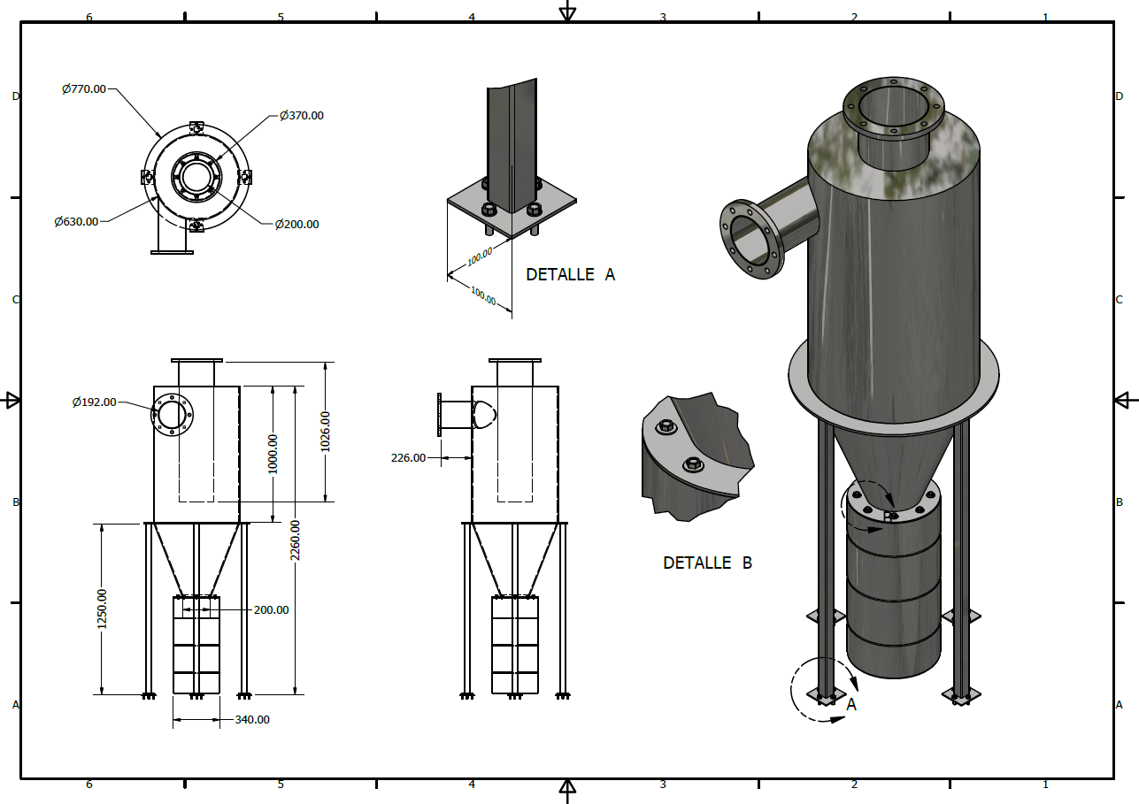 Thiết bị tách Cyclone Cyclone Separator 1 (CN 259)