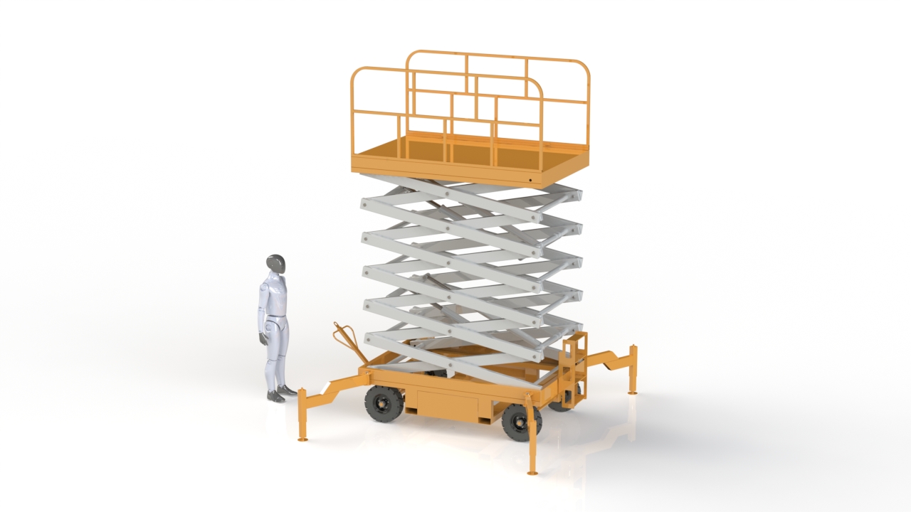 Bàn nâng cắt kéo thủy lực cao 7 mét, tải trọng 500 kg (TL 152)