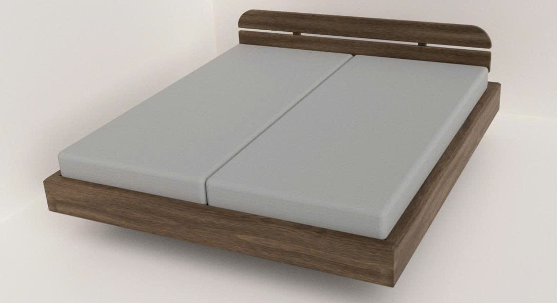 Giường gỗ tự nhiên đơn giản – kích thước 180x200 (DG 02)