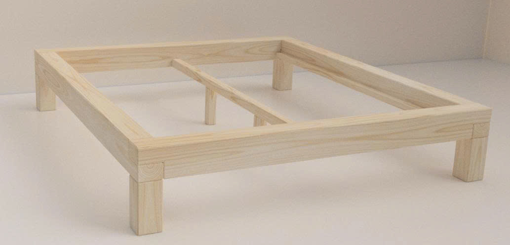 Giường gỗ 180x200 – gỗ tự nhiên, không dùng vít (DG 03)