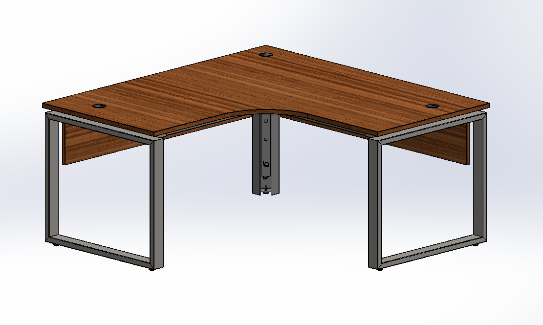 Bàn chữ L – kiểu mặt bàn nổi (DG 21)