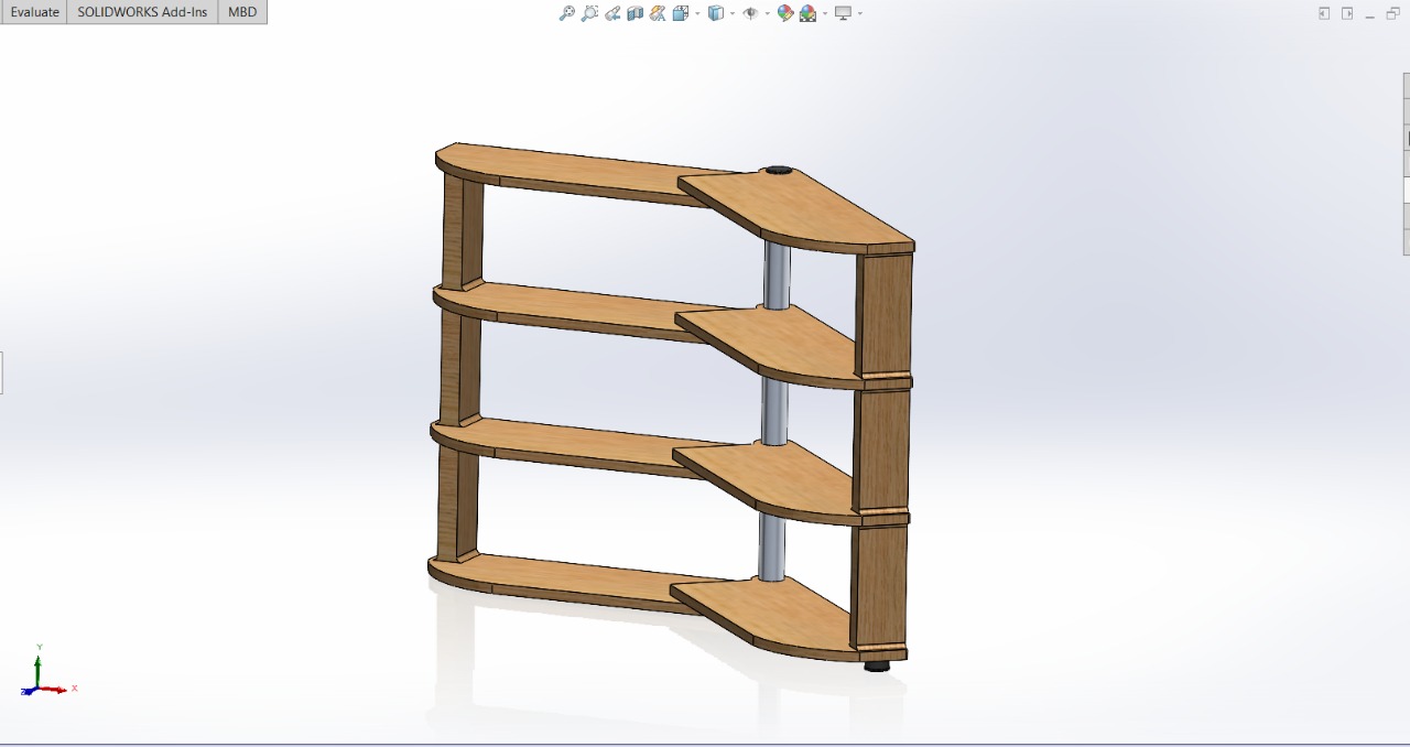 Tủ/kệ trưng bày gỗ gấp gọn (DG 22)