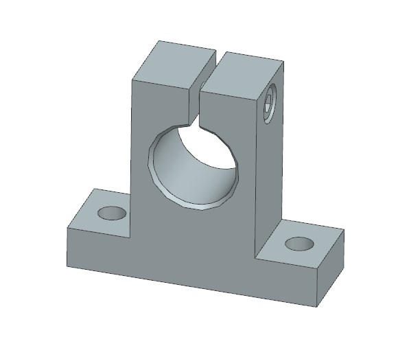Gối đỡ trục dạng chữ T VL Nhôm (SHA) Ø3–Ø40 (GĐ 37)
